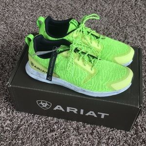 Ariat tennis shoes blazing yellow, size 7.5 width B medium, NIB, never worn.